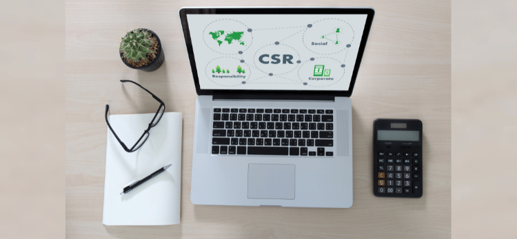 Infographic depicting how technology is transforming CSR impact assessment through data analytics, real-time tracking, and digital tools